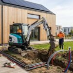 Wykop pod instalacje sanitarne i przyłącze gazowe – usługi koparką